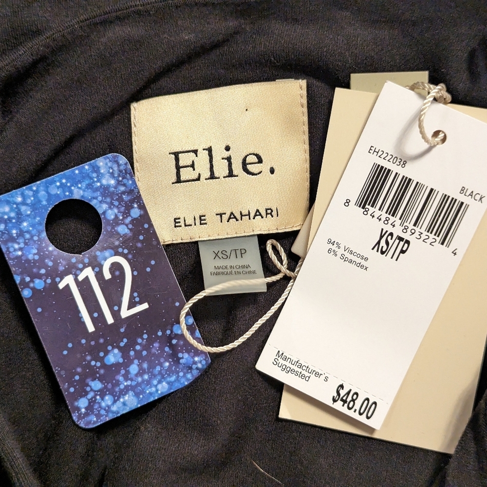 5/$25 Elie Tahari Tiered Black Camisole - Picture 5 of 5